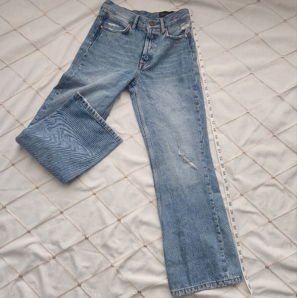 10.11 Studios Button Fly Distressed Jeans 24 Light Blue Straight Leg‎ - Picture 12 of 15
